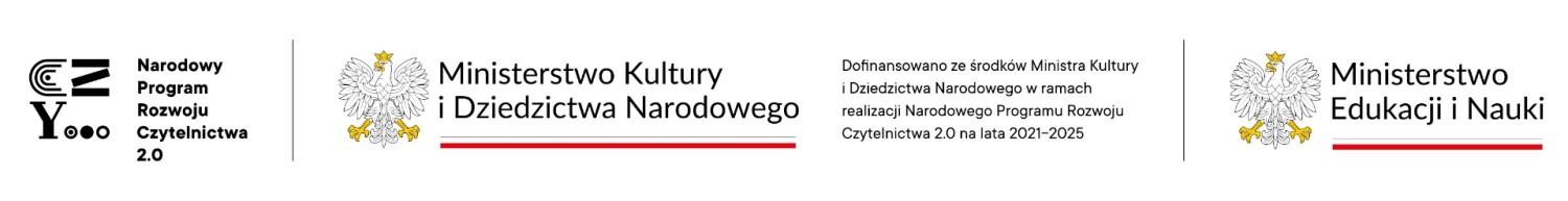 logo Narodowy Program Rozwoju Czytelnictwa i ministerstw