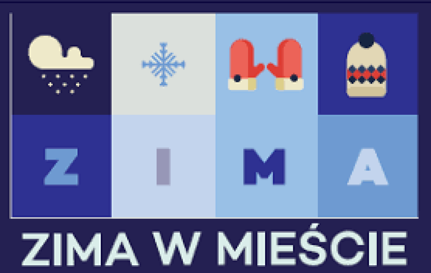 logo zima w mieście